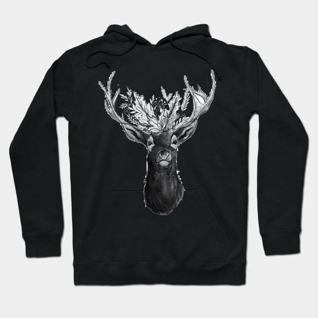 Wild Enough Floral Deer Hoodie by ROEDERcraft